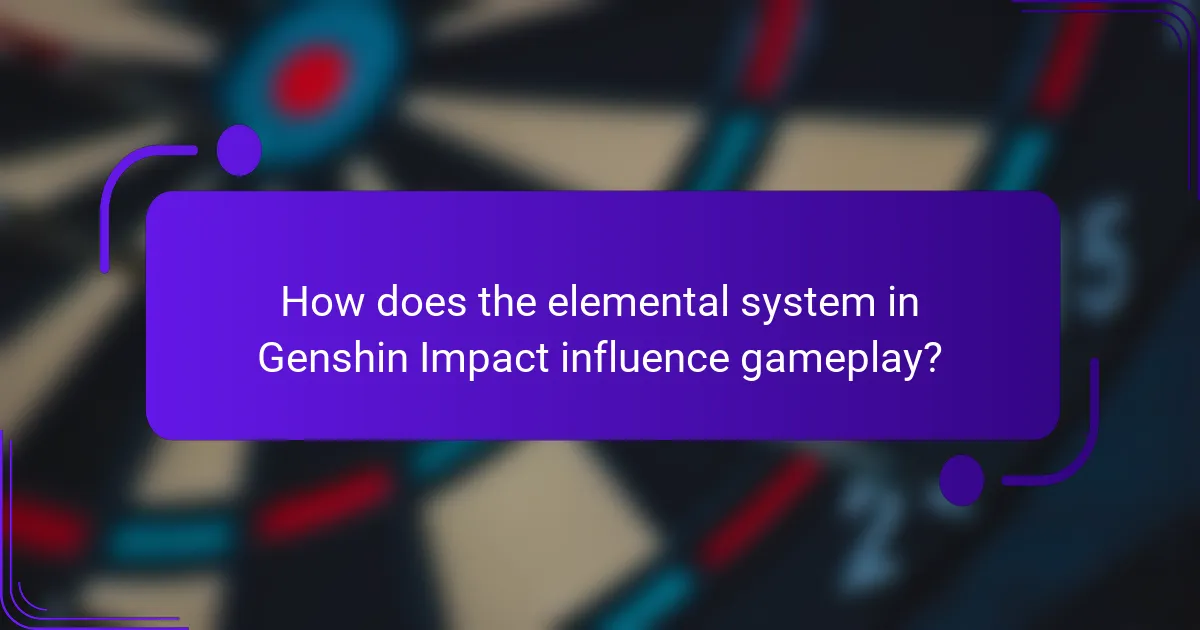 How does the elemental system in Genshin Impact influence gameplay?