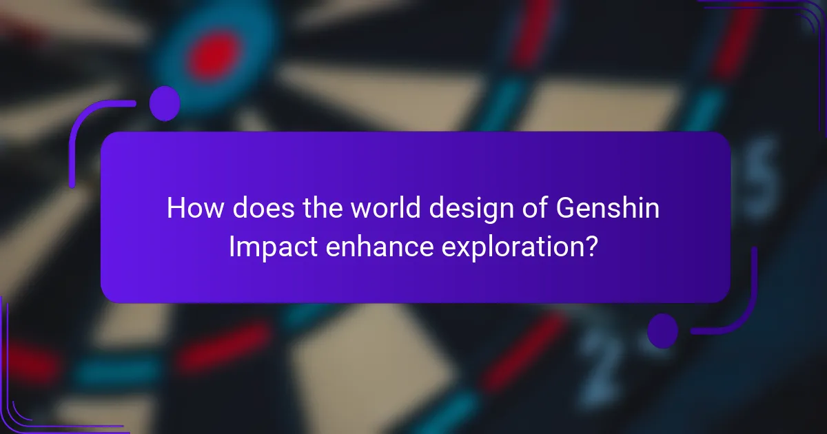How does the world design of Genshin Impact enhance exploration?