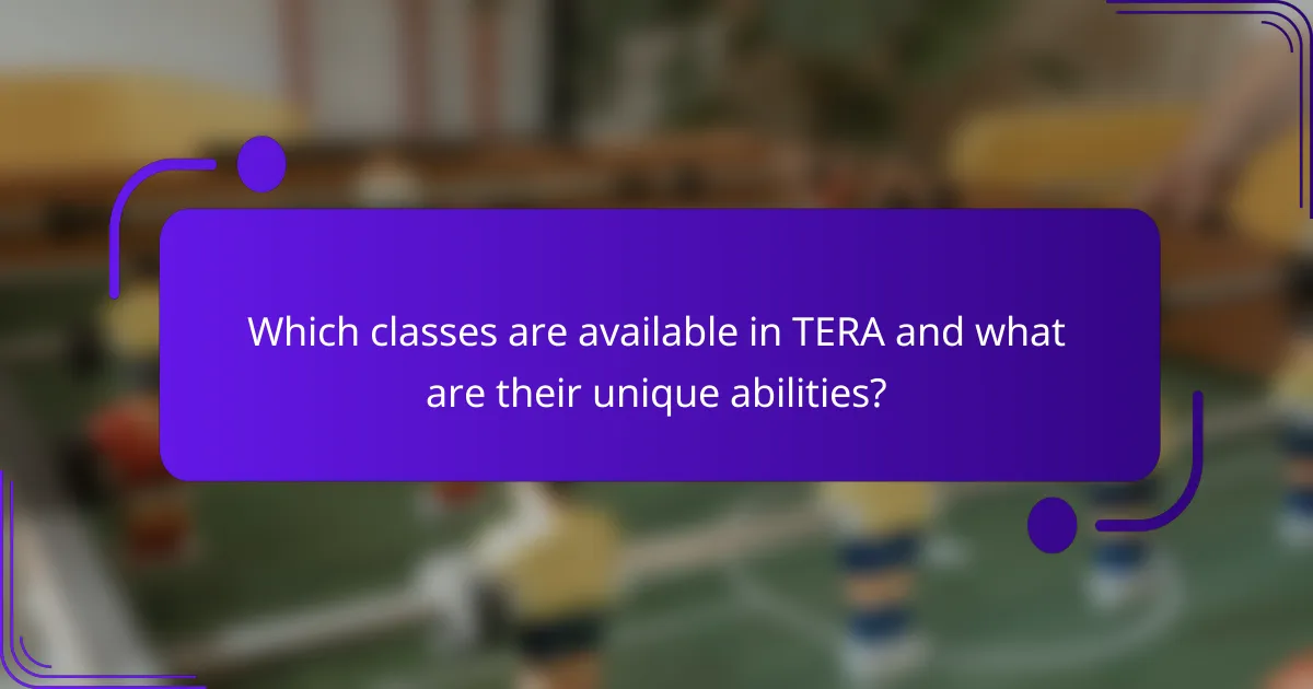 Which classes are available in TERA and what are their unique abilities?